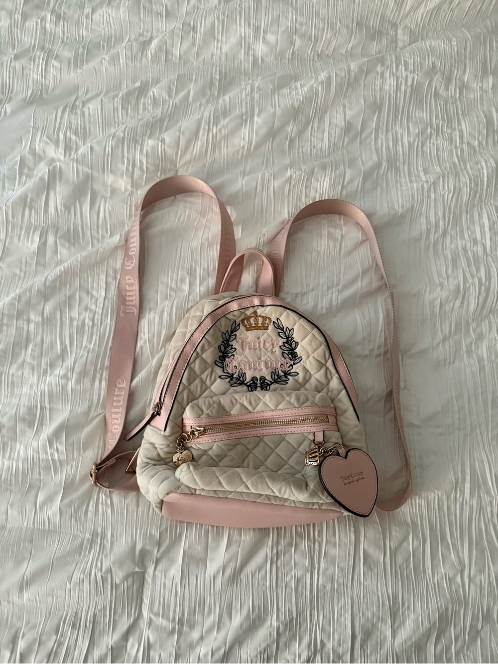 Juicy Couture Royal Moment quilted velour backpack